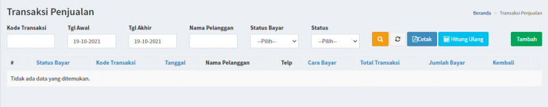 Transaksi Penjualan